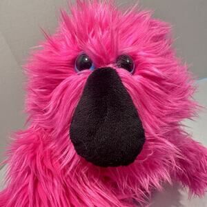 VTG Handmade Pink Fuzzy Hand Puppet Cuddly Critter Puppet 35 Inches By Cheryl